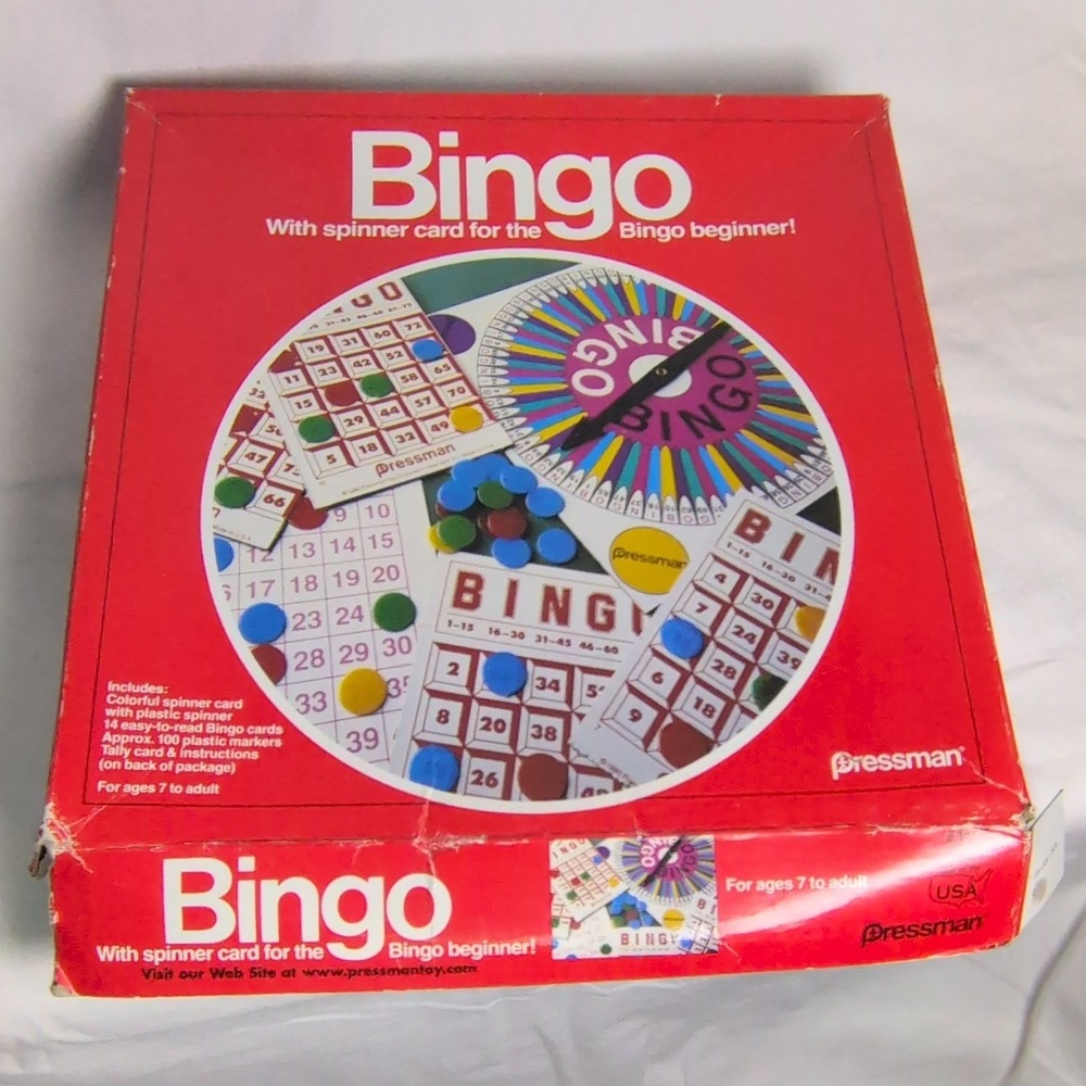 "Vintage‎ Pressman Bingo Game – Complete Spinner Set – Family Game Night"